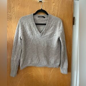 Jenni Kayne Gray Flynn V-Neck Sweater